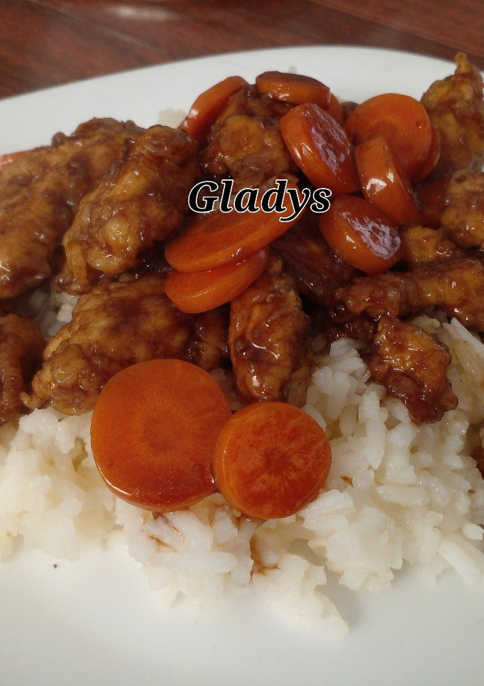 Una foto de Pollo agridulce