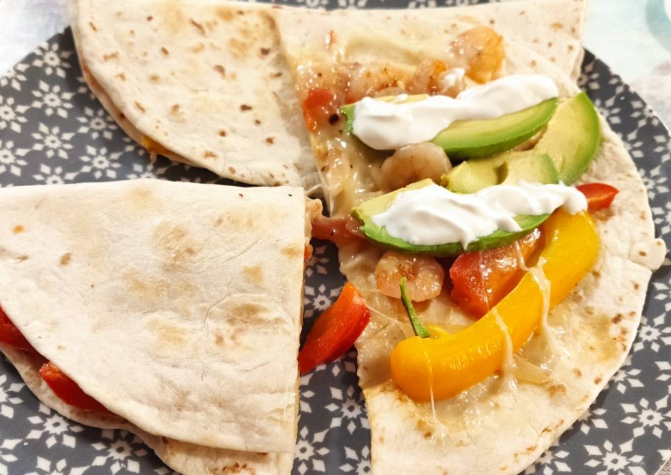 Quesadillas de camarón