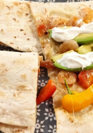Una foto de Quesadillas de camarón