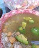 Consomé de Res con arroz y garbanzos