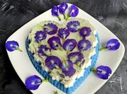 Gambar puding susu bunga telang