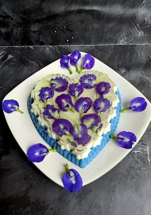 Foto resep Puding Susu Bunga Telang