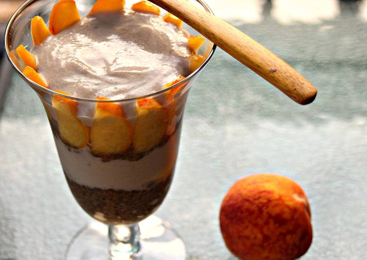 Peaches N' Cream-Cobbler Chia Pudding