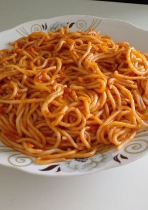 صورة لوصفة سباغيتي