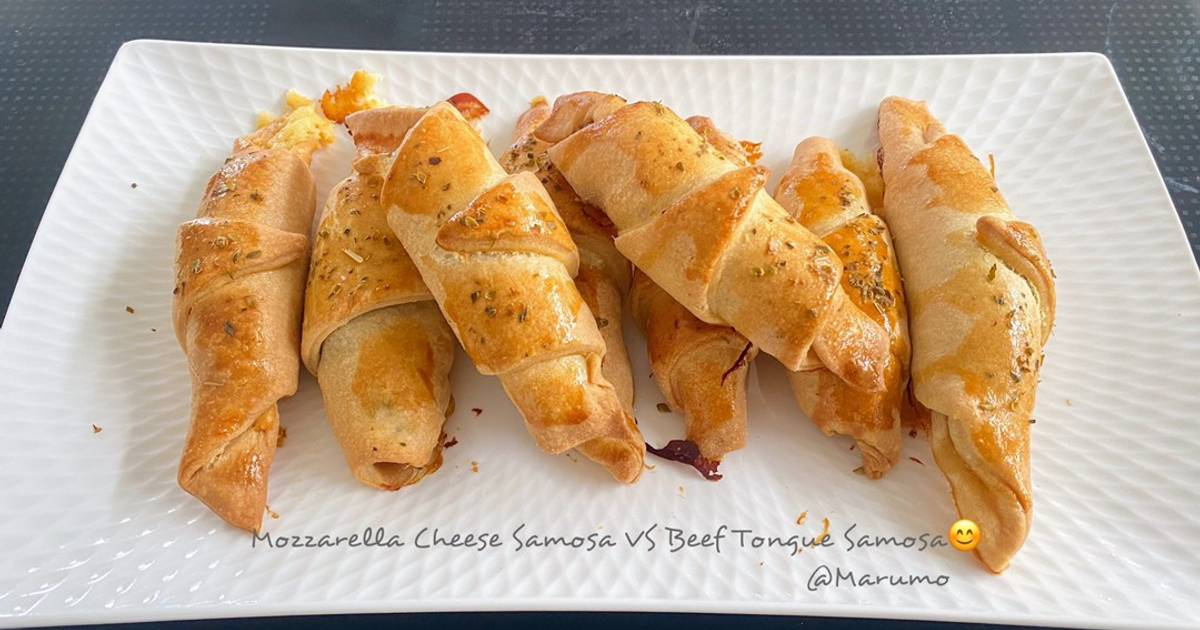 Mozzarella Cheese Samosa VS Beef Tongue Samosa😊 Recipe by Marumo Cookpad
