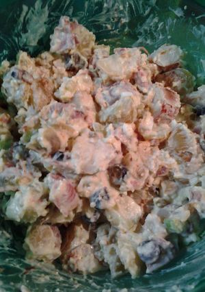 A picture of Mothers Day potato salad.
