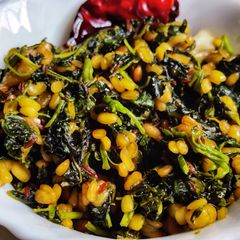 A picture of Chaulai saag (Amaranth leaves fry).