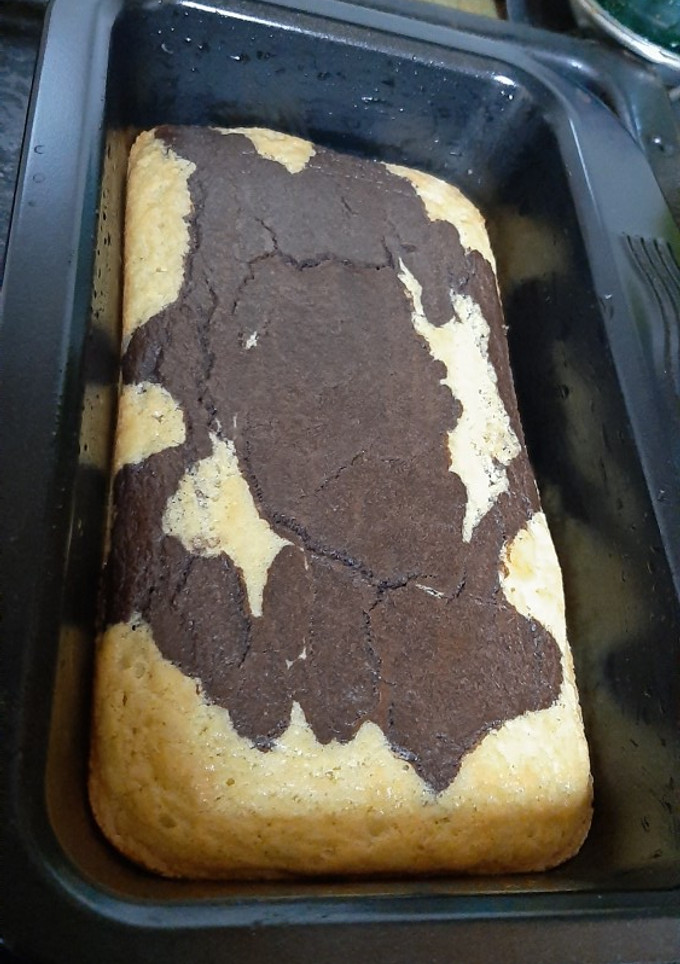 Una foto de Bizcocho de mármol (sin lactosa, sin fructosa y sin gluten)