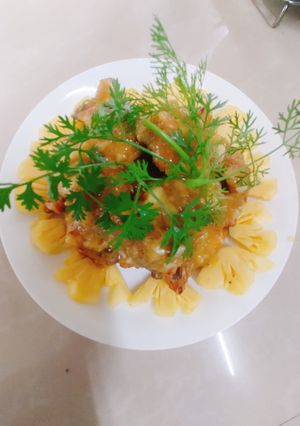 Hình của món Gà chiên sauce khóm.