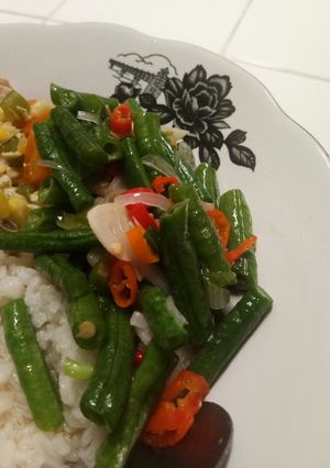 Foto resep 30. Kacang panjang pedes
