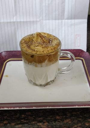 A picture of Dalgona coffee.