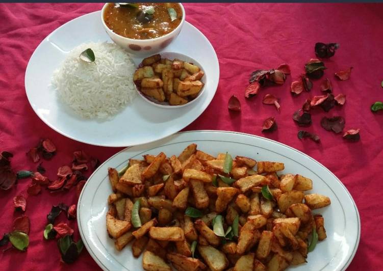 Recipe of Super Quick Homemade Fried Potato Cubes