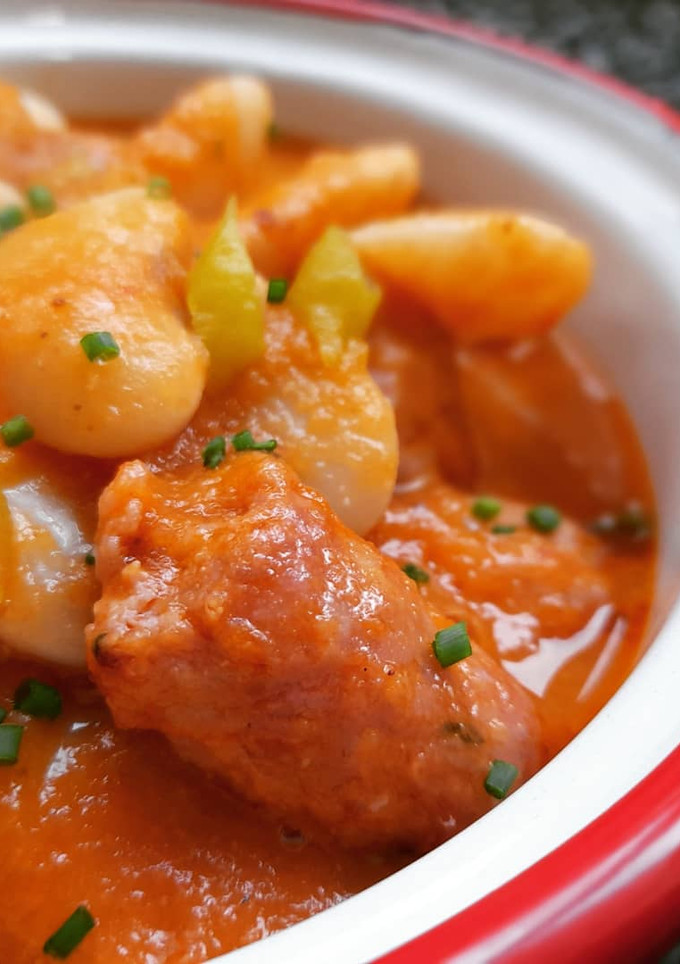 Una foto de Guiso de judiones con longaniza fresca