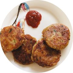 Aloo tikki (with / without egg white) A picture of Aloo tikki (with / without egg white).