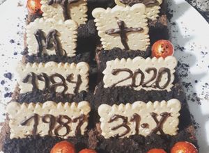 Una foto de Tarta cementerio con brownie
