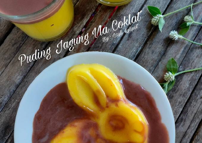 Puding Jagung Vla Coklat