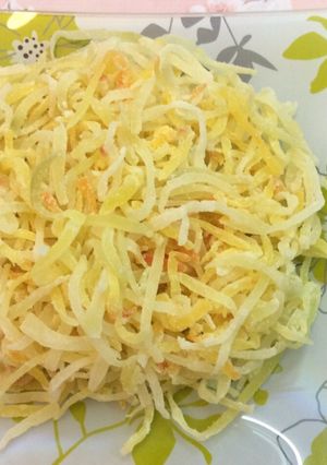 Hình của món Mứt đu đủ ương ( hường ).