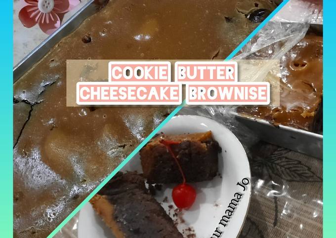 Cookie Butter Cheesecake Brownise