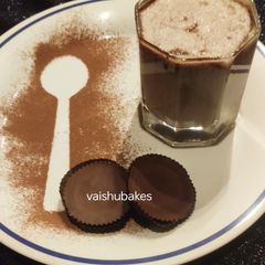 A picture of Chocolate Cold Coffee with Homemade Coffee Creamer.