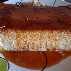 Una foto de Flan de leche condensada