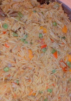 A picture of Jollof rice.