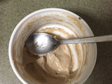 Tahini and soy sauce mix