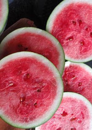 A picture of Watermelon and Cucumber Salad.