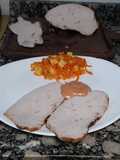 Pechuga de pavo con salsa golf (blanco de pavita)