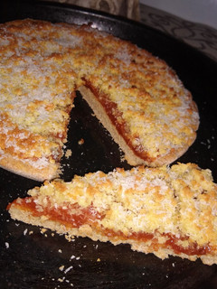 Una foto de Tarta de coco y membrillo Integral saludable! VEGAN y fácil❤️
