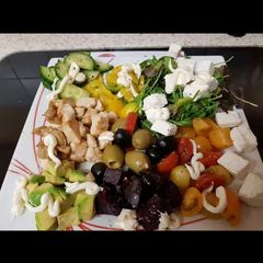 A picture of My Garlic Chicken Salad with Garlic Mayonaise.❤.