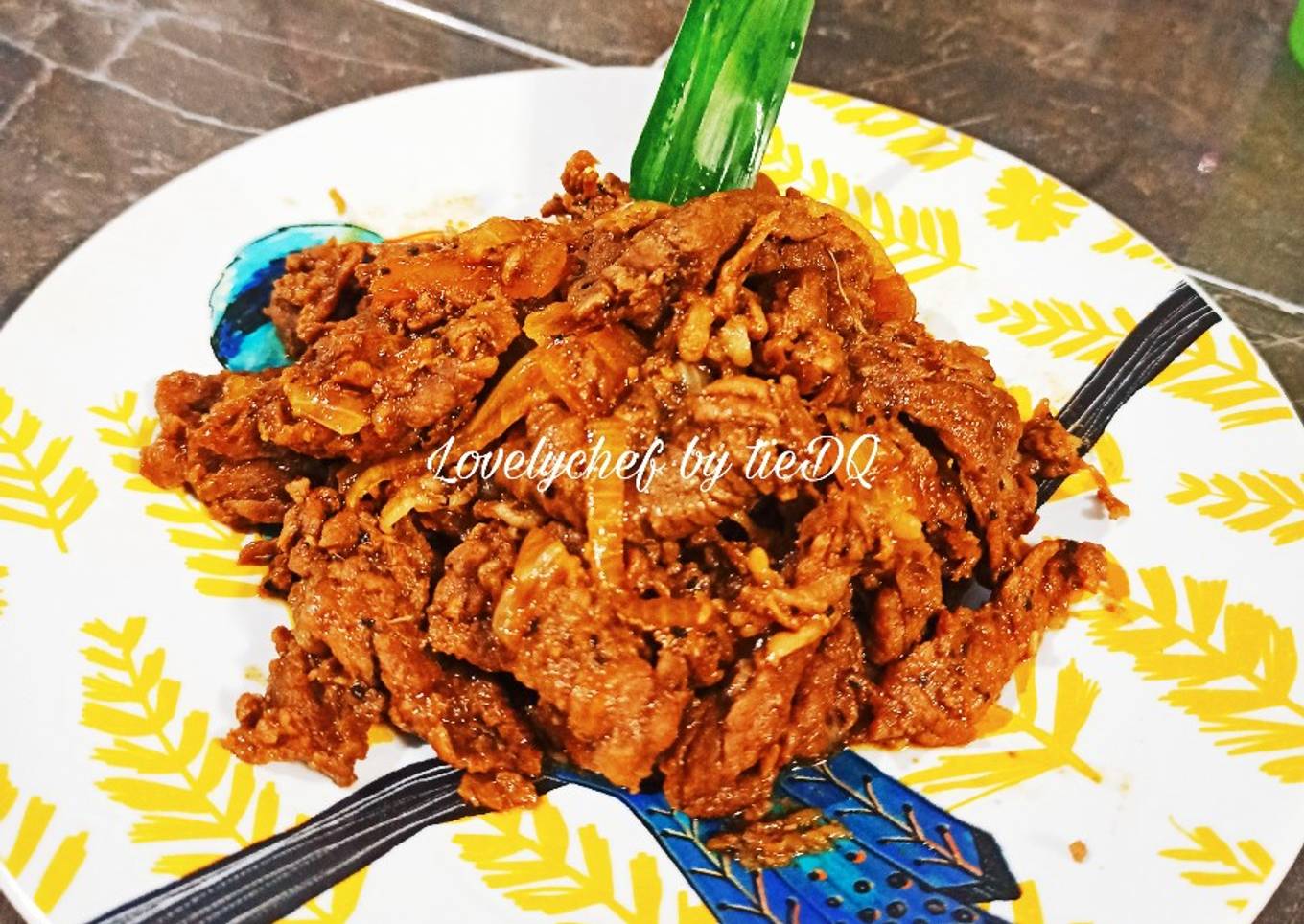 Beef teriyaki ala ala Japanese resto