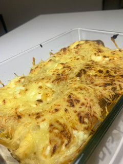 Una foto de Lasaña de pollo y queso