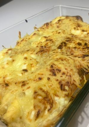 Una foto de Lasaña de pollo y queso
