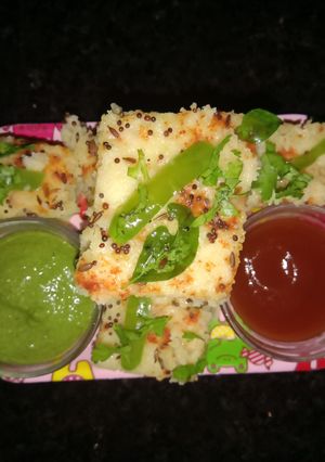 A picture of Rava Dhokla.