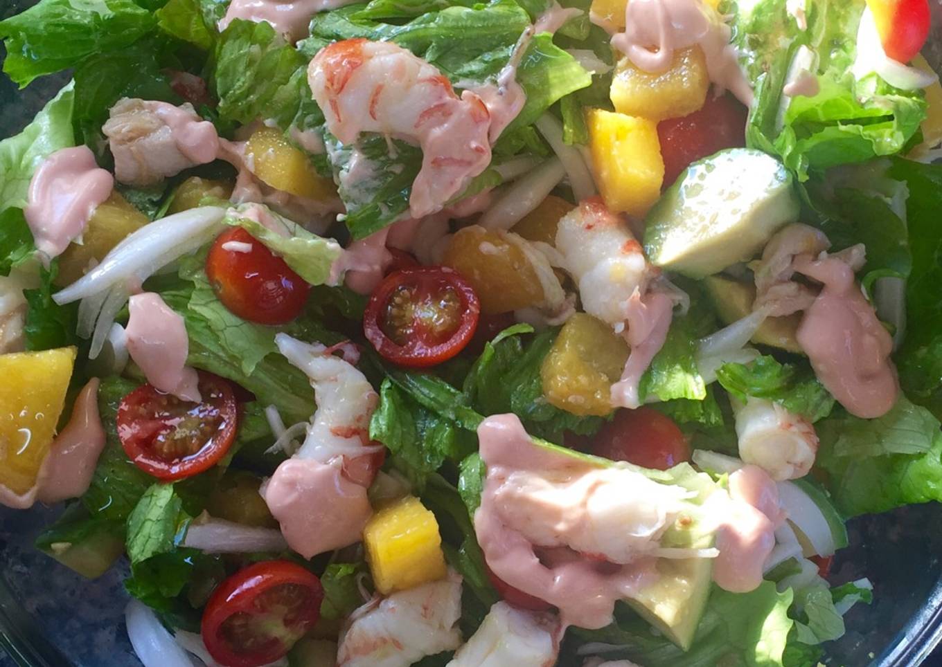 Ensalada de langostinos