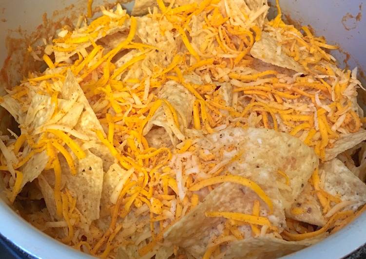 Recipe of Homemade Upside down chicken nachos