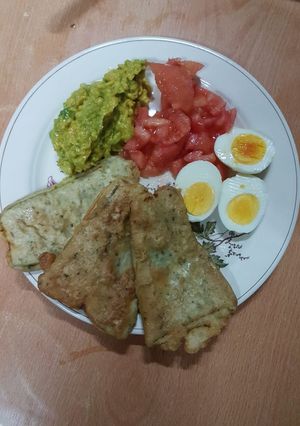 Una foto de Rica cena vegetariana