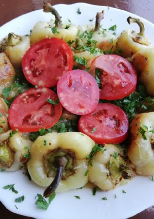 Bolgár sült paprika saláta recept fotója