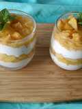موس بالخوخ mousse aux pêches au yaourt