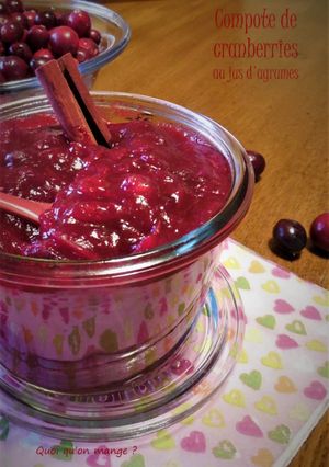 Une photo de Compote de cranberries au jus d'agrumes