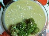 ब्रोकोली साथ में तिल सूप (Broccoli with Sesame Seeds Soup recipe in hindi)
