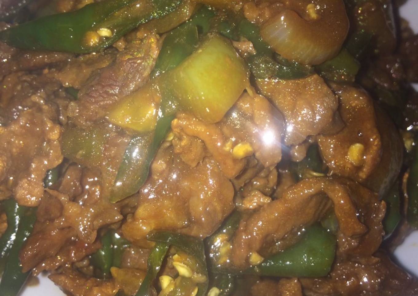 Oseng Daging Sapi Cabe Ijo