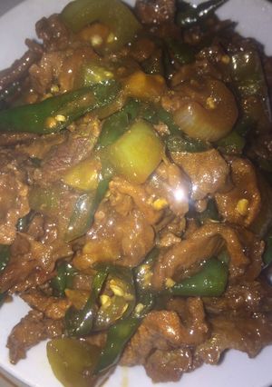 Foto resep Oseng Daging Sapi Cabe Ijo