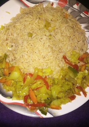 Farar Shinkafa da Miyar kayan lambu ainihin hoton girkin
