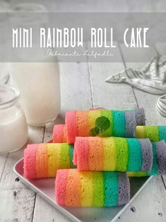 Foto resep Mini Rainbow Roll Cake