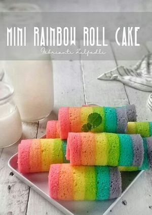 Foto resep Mini Rainbow Roll Cake