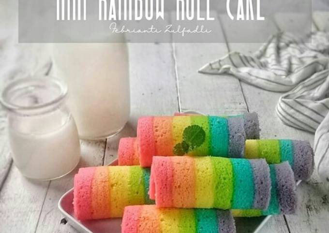 Mini Rainbow Roll Cake