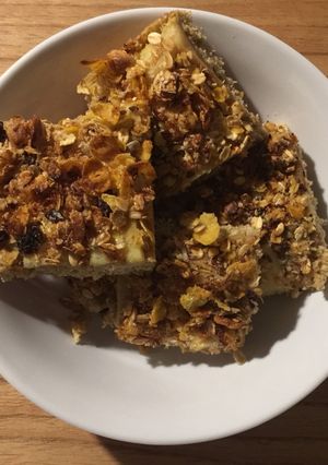 Una foto de Crumble de manzana light