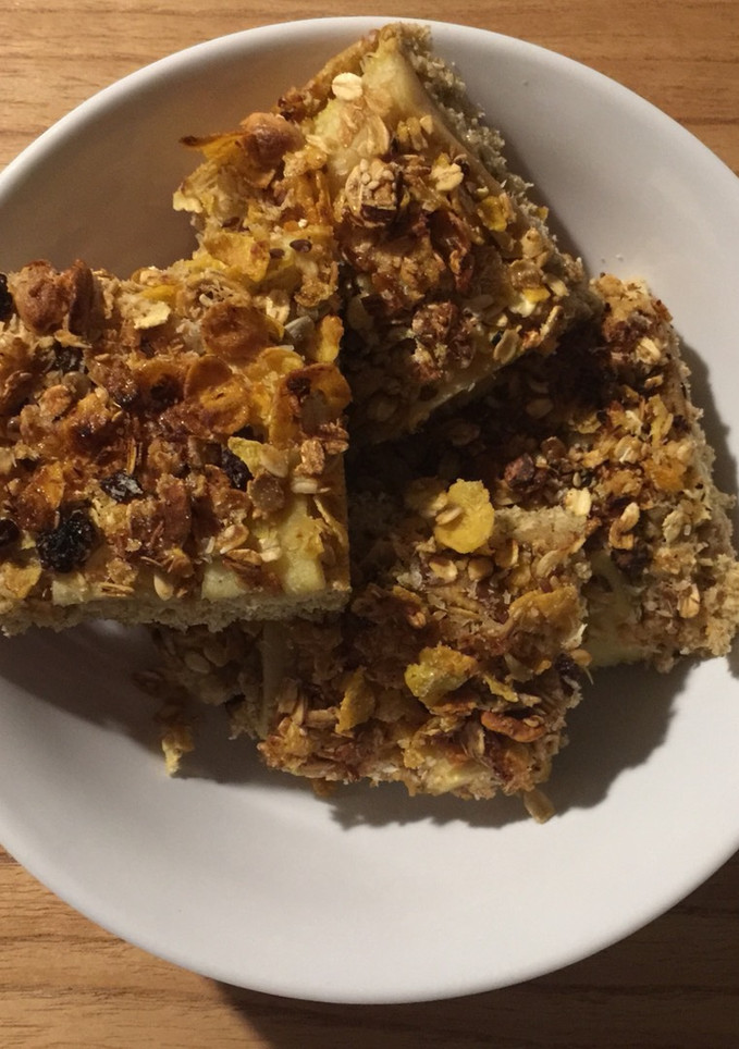 Una foto de Crumble de manzana light