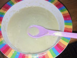 Rice and banana puree